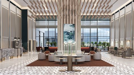 Grand lobby at Crowne Plaza Riyadh Al Takhassusi